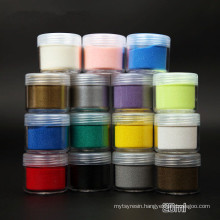 Heat colorful embossing powder for card scrap booking